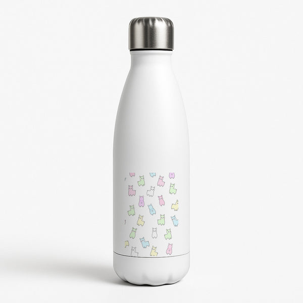 Pastel Pacas White Water Bottle