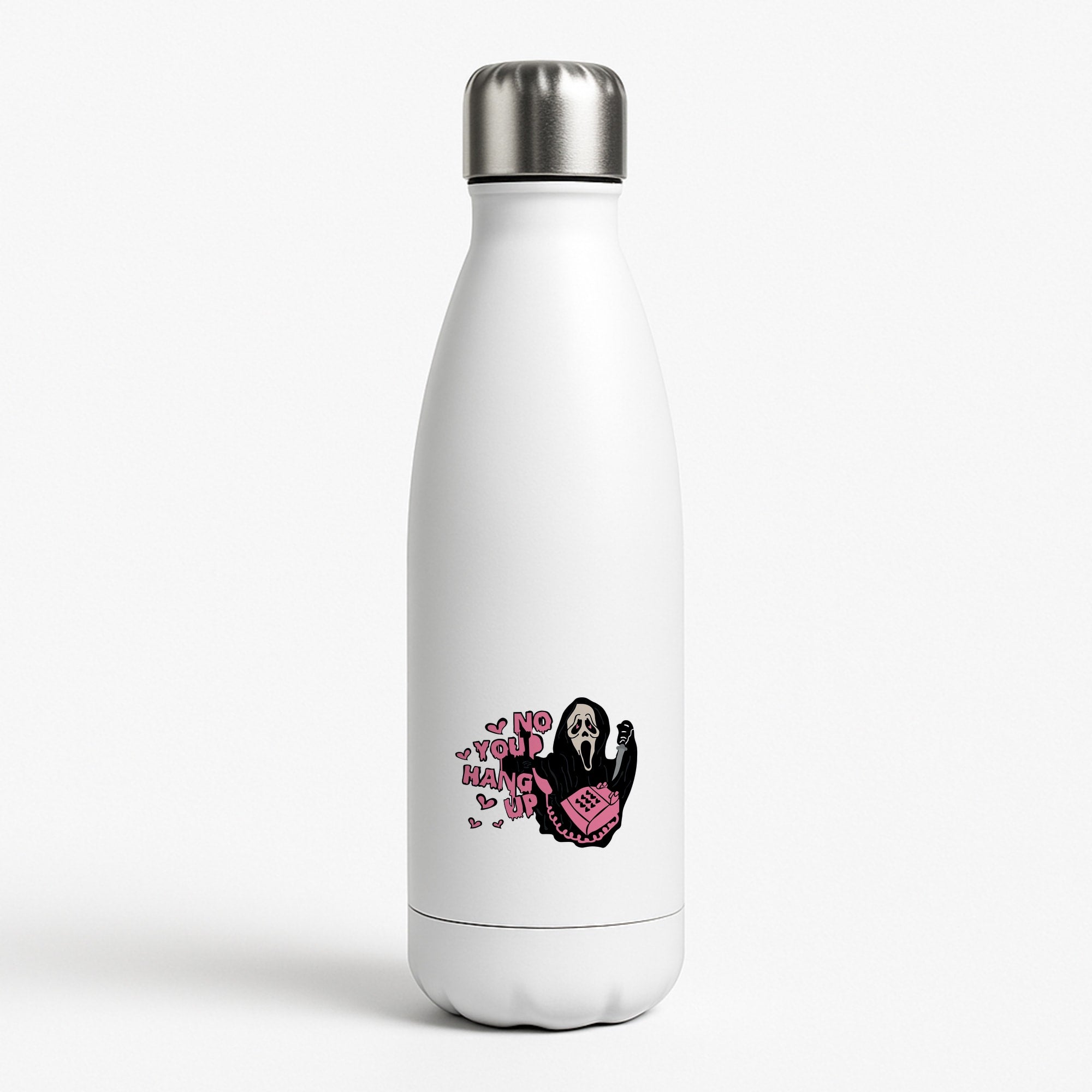 No You Hang Up - Halloween White Water Bottle