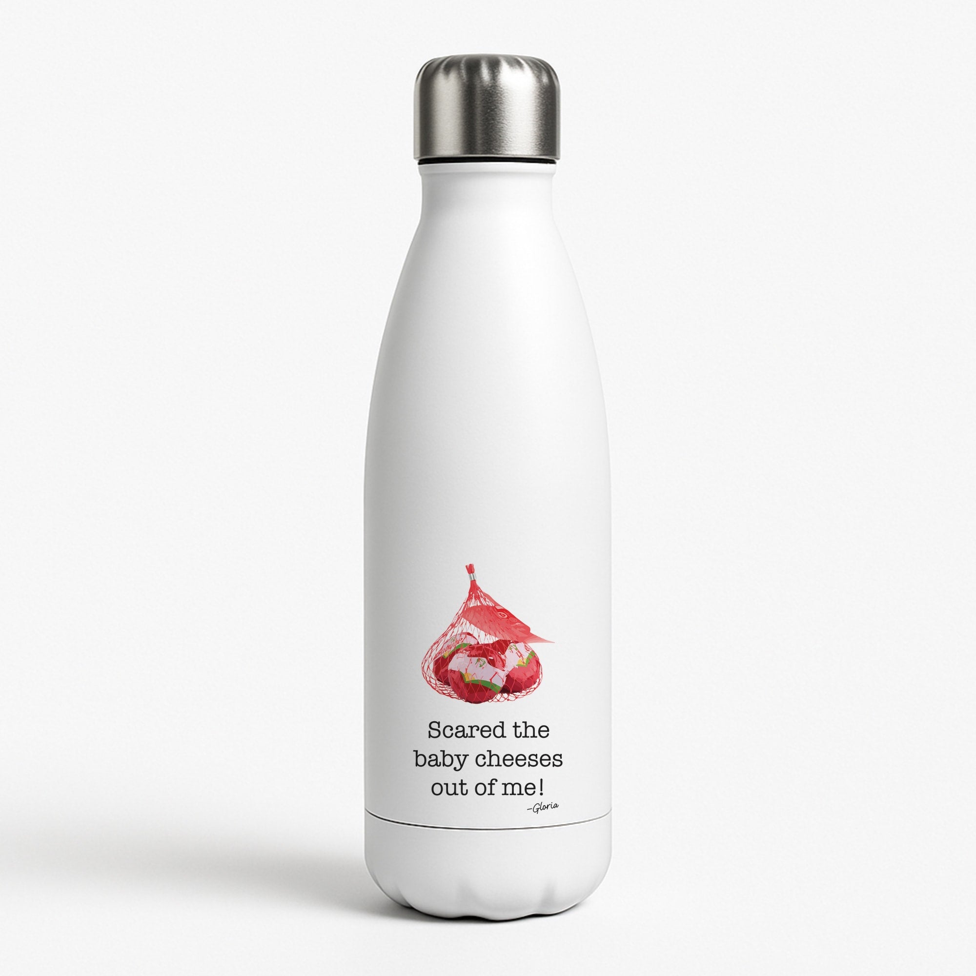 Scared The Baby Cheeses Out Of Me Water Bottle