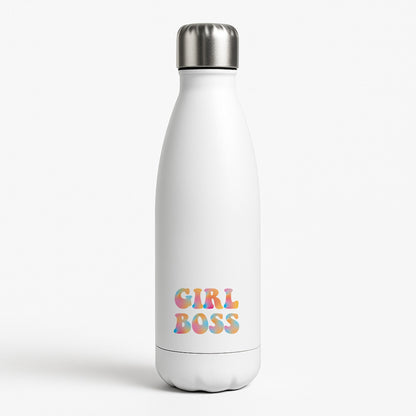 Girl Boss - Aesthetic Quote White Water Bottle