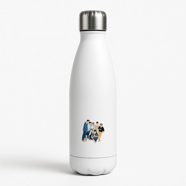 Casual K-Pop Band Band White Water Bottle