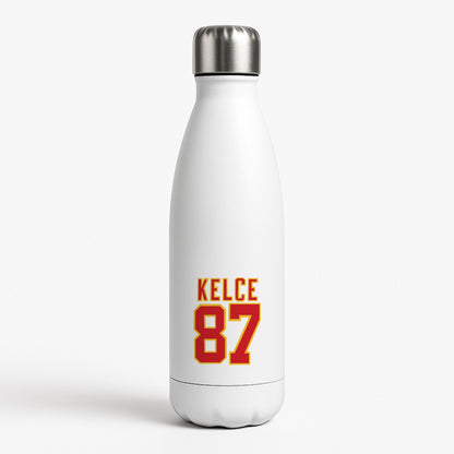 Kelce 87 - Travis White Water Bottle