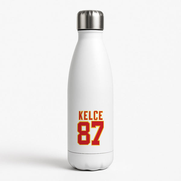 Kelce 87 - Travis White Water Bottle