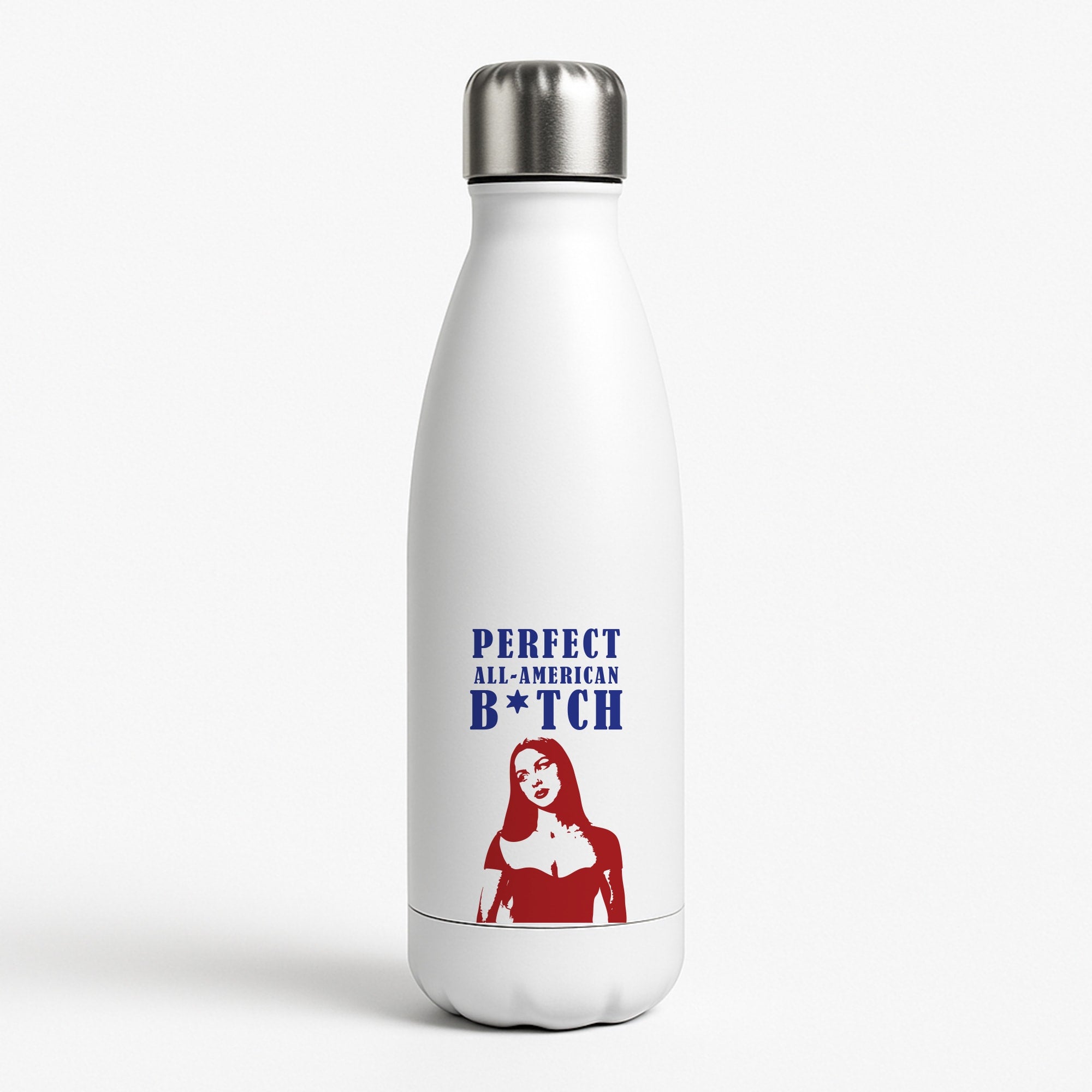 All American Stripes White Water Bottle