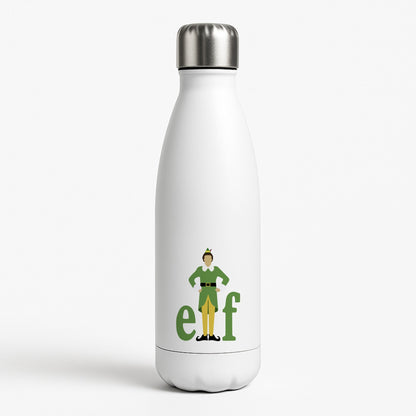 Elf Logo White Water Bottle