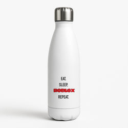 Eat, sleep, repeat White Water Bottle