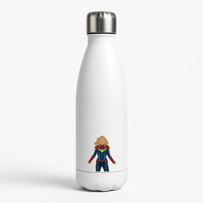 Captain Marvel White Water Bottle