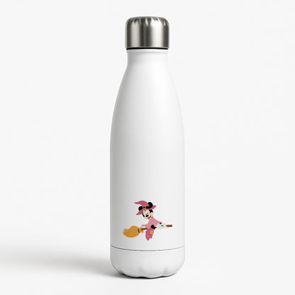 Witch Female Mouse Halloween White Water Bottle