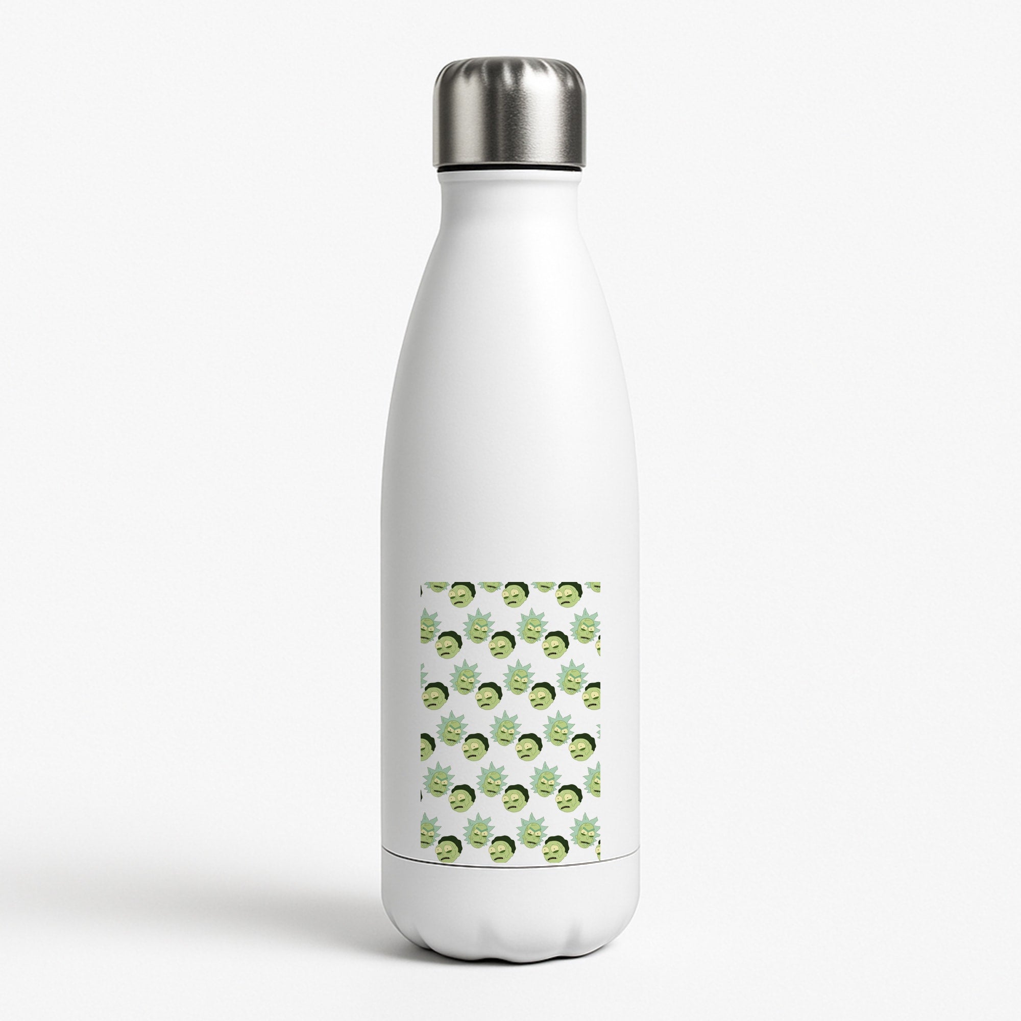 R&M Pattern White Water Bottle