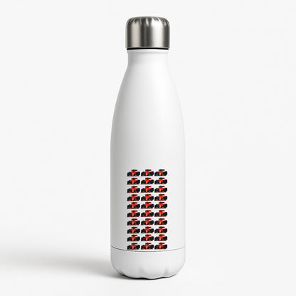 F1 Car Collage White Water Bottle