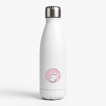 Moomin In A Pink Bubble  White Water Bottle