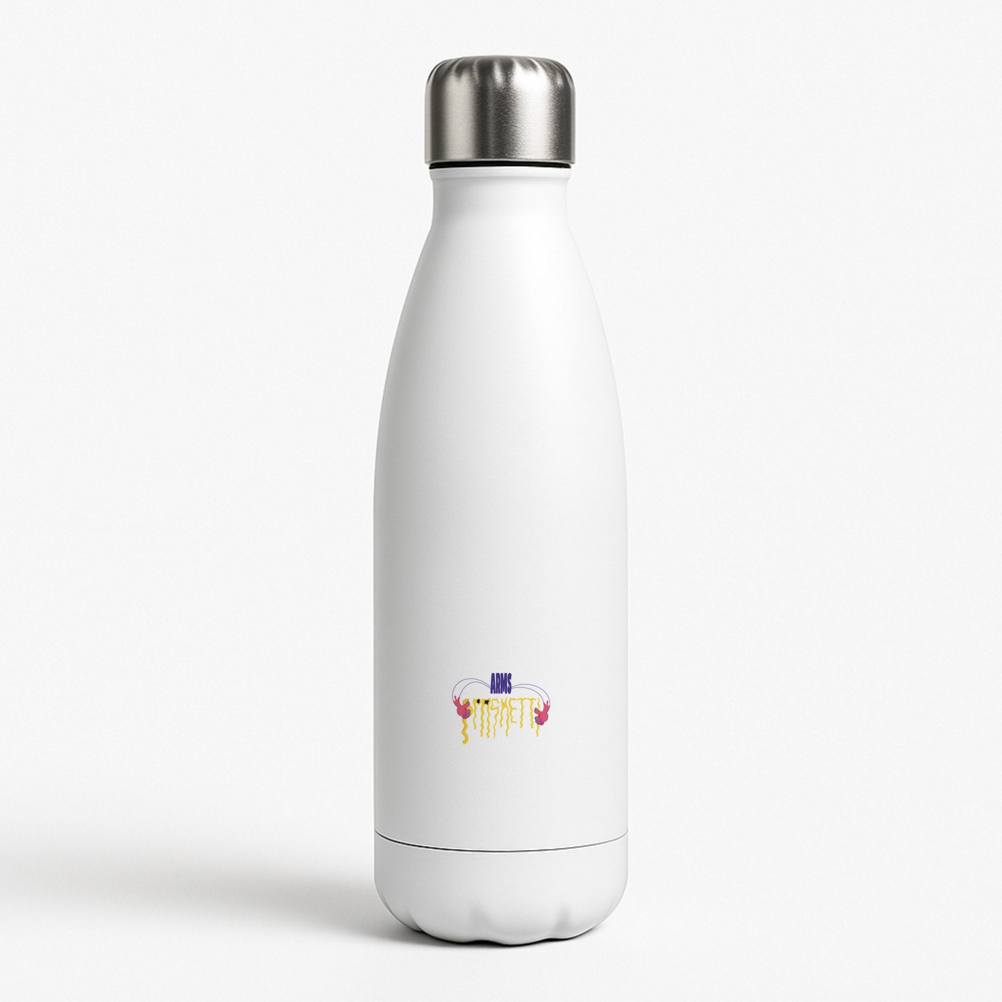 Arms Spaghetti - Pink White Water Bottle