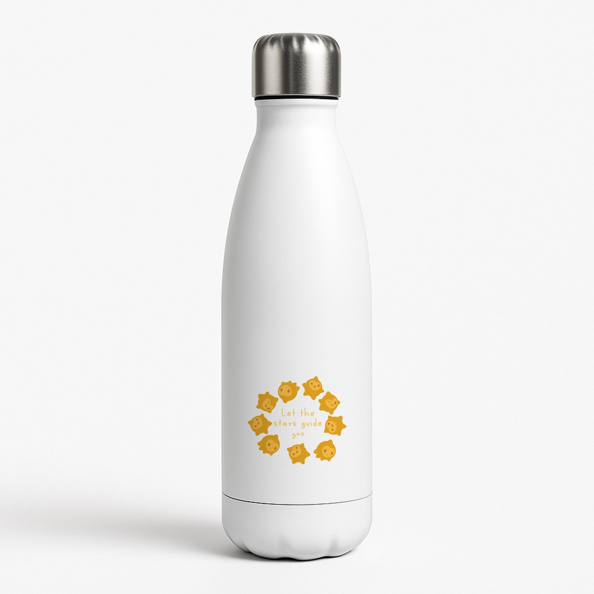 Star Pattern - Wish White Water Bottle