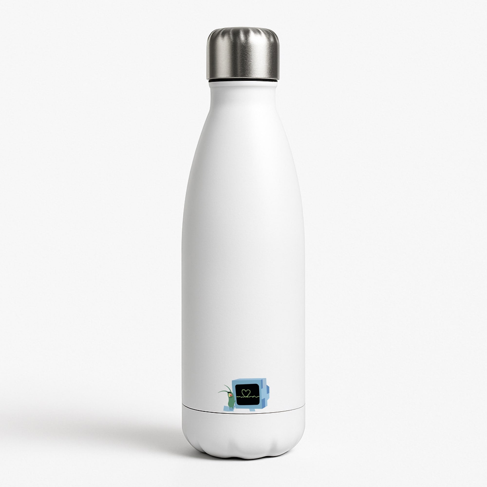 Plankton And Karen White Water Bottle