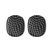 Black Wavy Grid Pattern AirPods Max Case 3