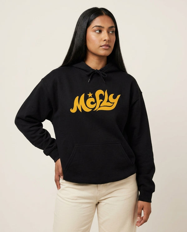 Star - McBand Hoodie — Black Front, worn