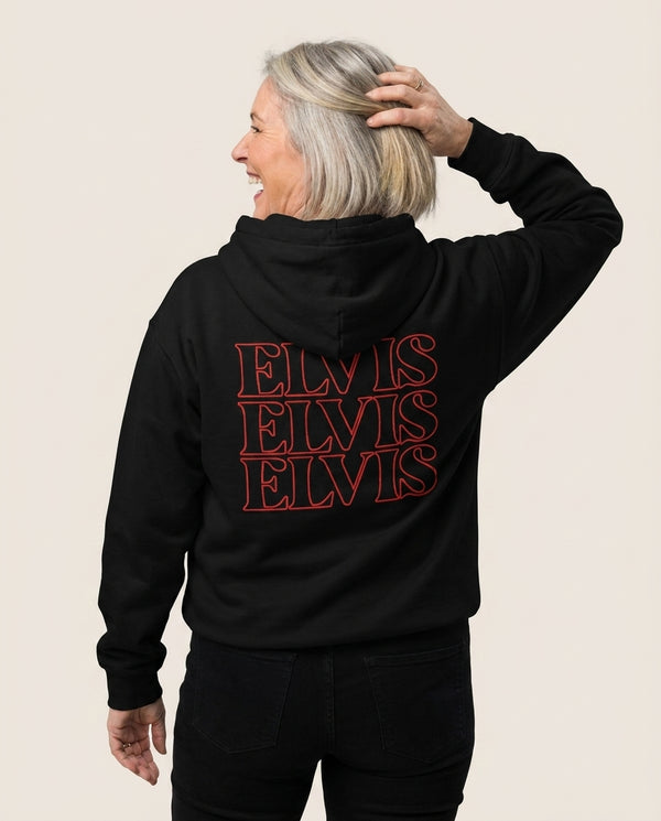 Layered Hoodie — Black Back, worn