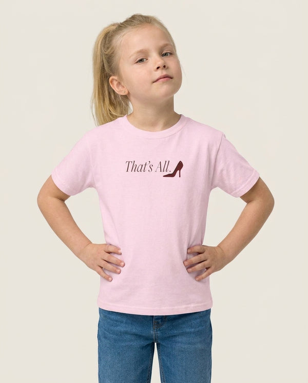 That's All Kids T-Shirt — Pink Front, worn