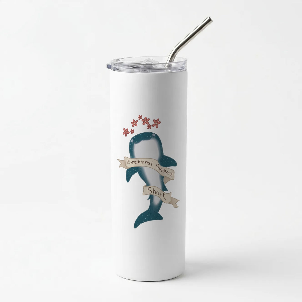 Emotional Support Shark Skinny Tumbler