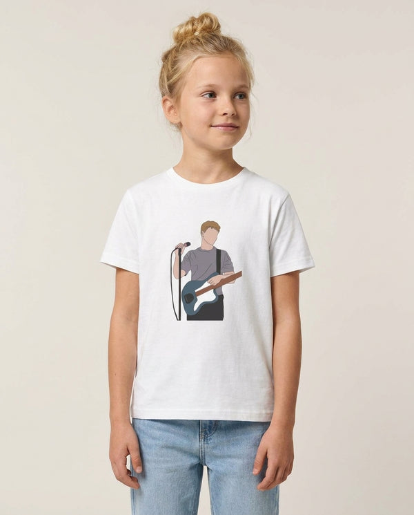 Performing - Fender Kids T-Shirt — White Front, worn