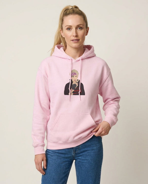 Pink Bandana - Peep Hoodie — Pink Front, worn