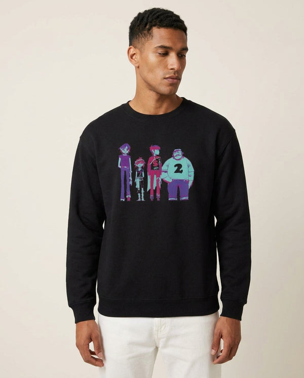 2,5,7 Sweatshirt — Black Front, worn