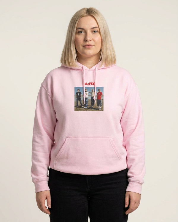 Obviously - McBand Hoodie — Pink Front, worn