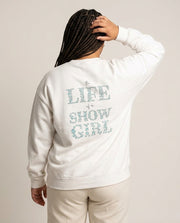 TLOAS Bedazzled Writing Sweatshirt 1