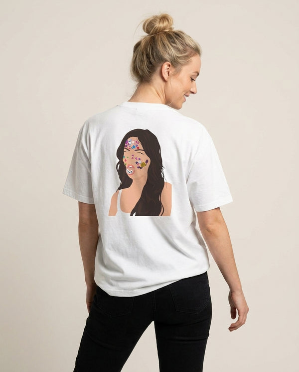 Sour - Olivia T-Shirt — White Back, worn