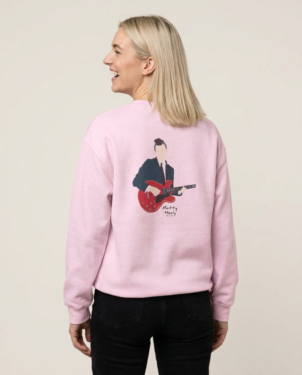 Matt Healy - The 1975 Sweatshirt — Pink Back, worn