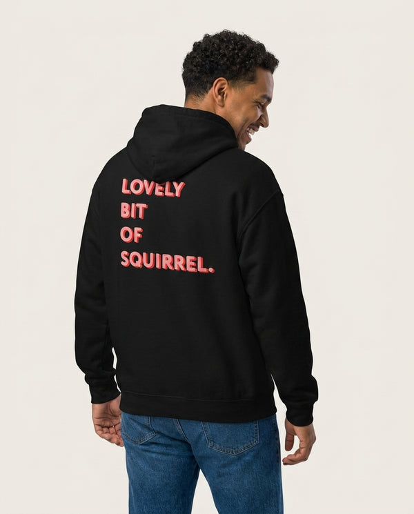 Lovely Bit Of Squirrel - FND Hoodie — Black Back, worn