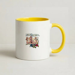 Friends Not Food - Vegan Coffee Yellow Mug