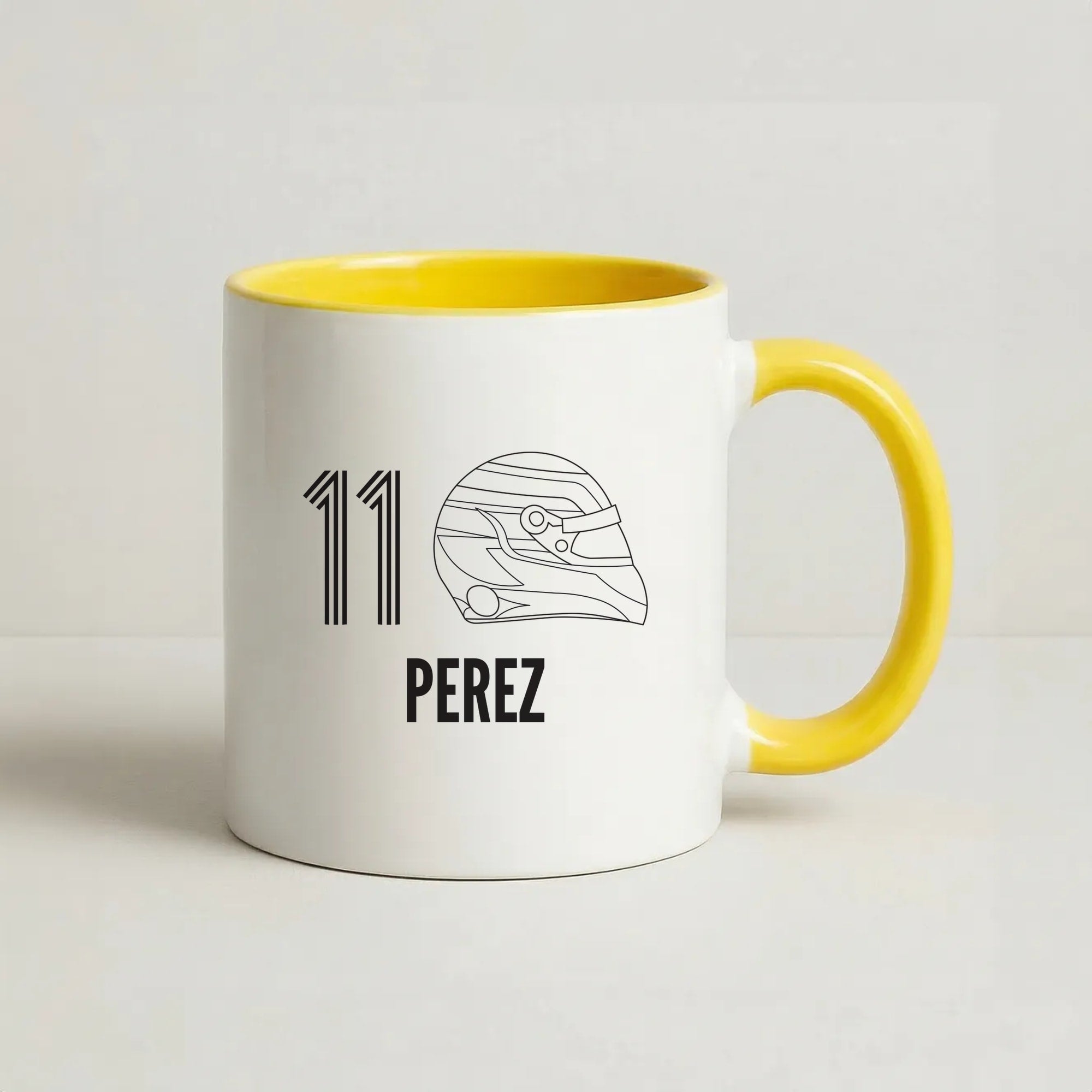 Perez Helmet 2026 Coffee Yellow Mug