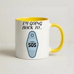 I'm Going Back To 505 Keyring Coffee Yellow Mug