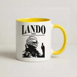 Lando Black And Green  Coffee Yellow Mug