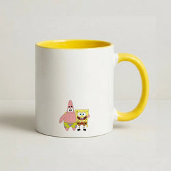Patrick And Sponge Coffee Yellow Mug