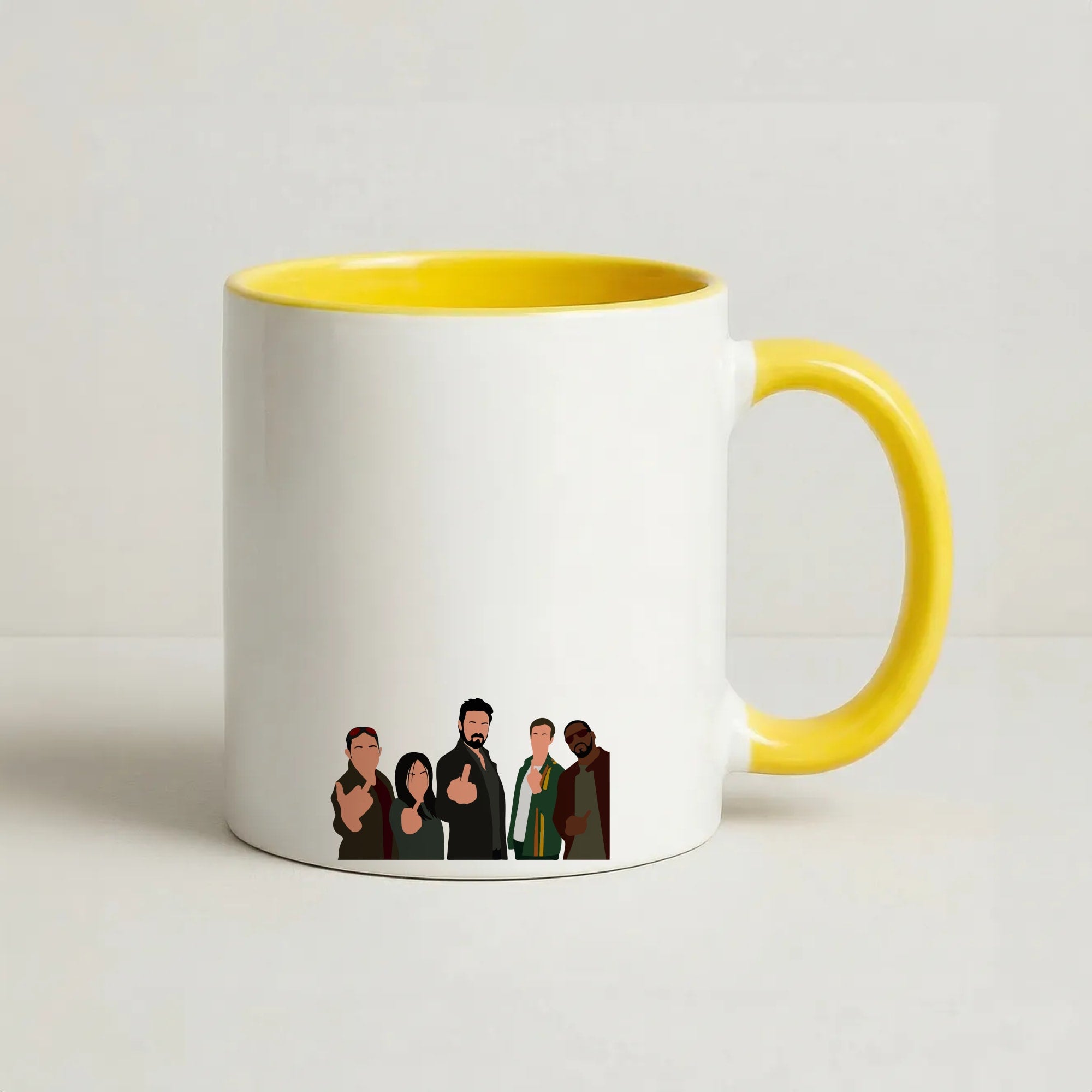 The Boys Coffee Yellow Mug