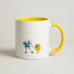 Jake The Dog And Finn The Human Coffee Yellow Mug