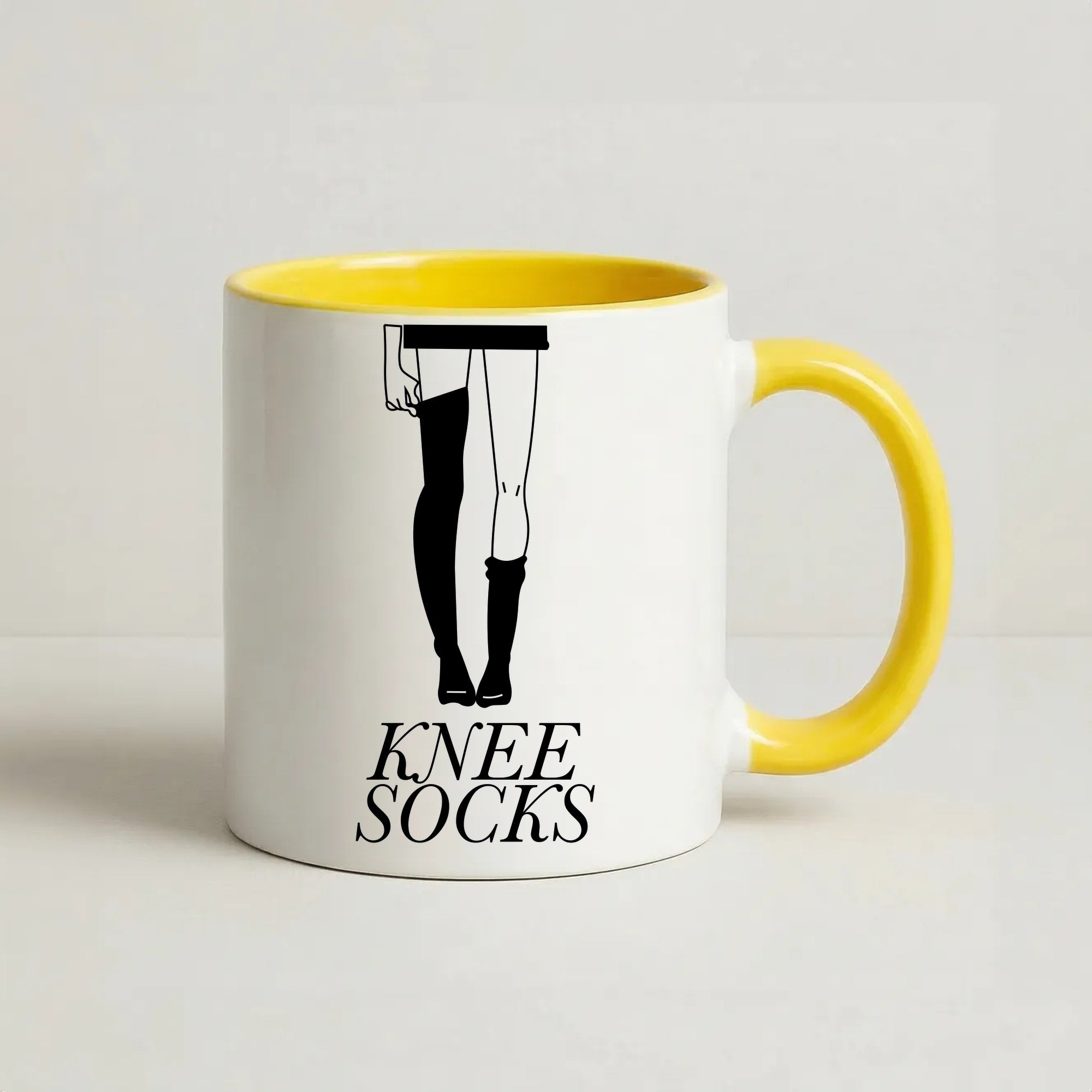 Knee Socks Coffee Yellow Mug