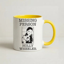 Missing Person Holly Coffee Yellow Mug