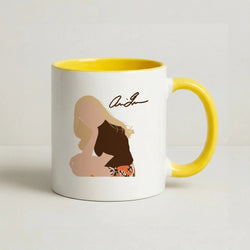Vintage Pose Coffee Yellow Mug
