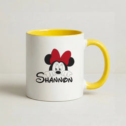 Minnie Mouse - Personalised Fairytale Coffee Yellow Mug