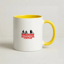 Stranger Cycling Logo Coffee Yellow Mug