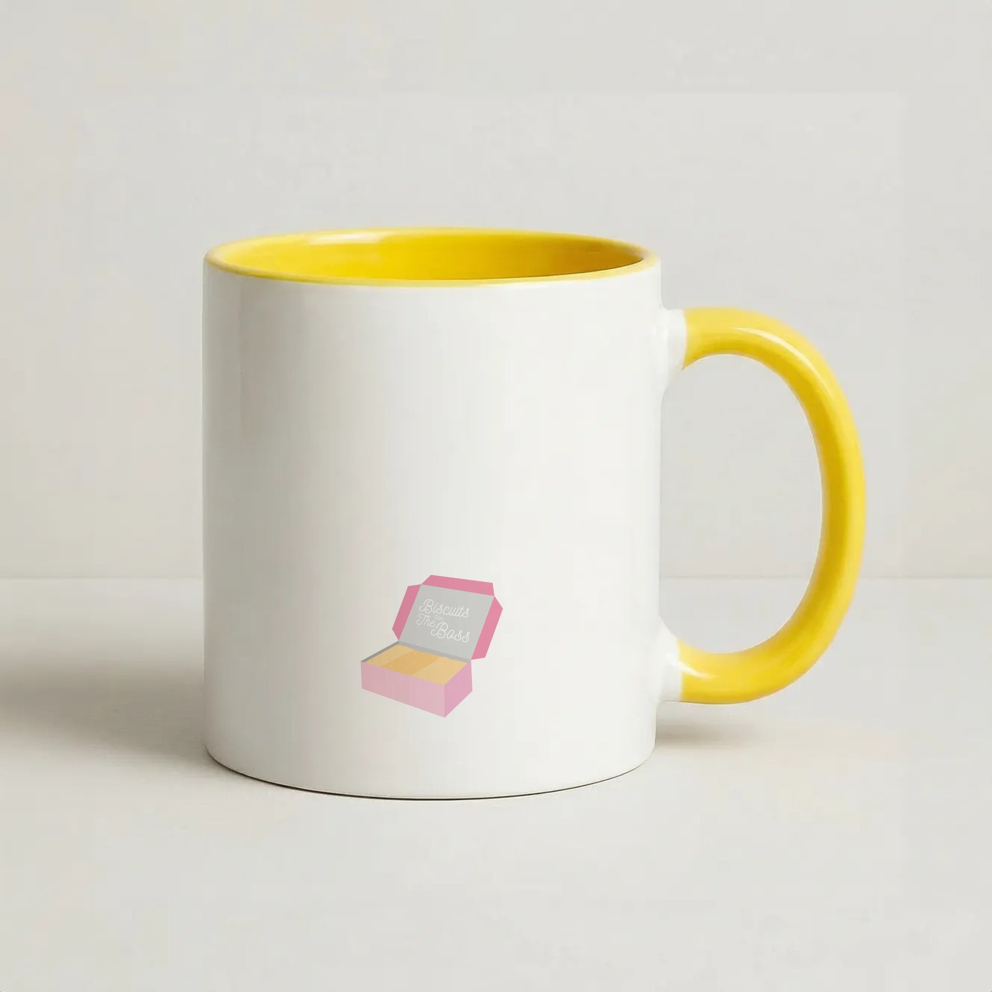 Biscuits Coffee Yellow Mug