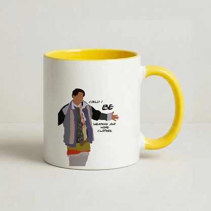 Could I Be Wearing Any More Clothes Coffee Yellow Mug