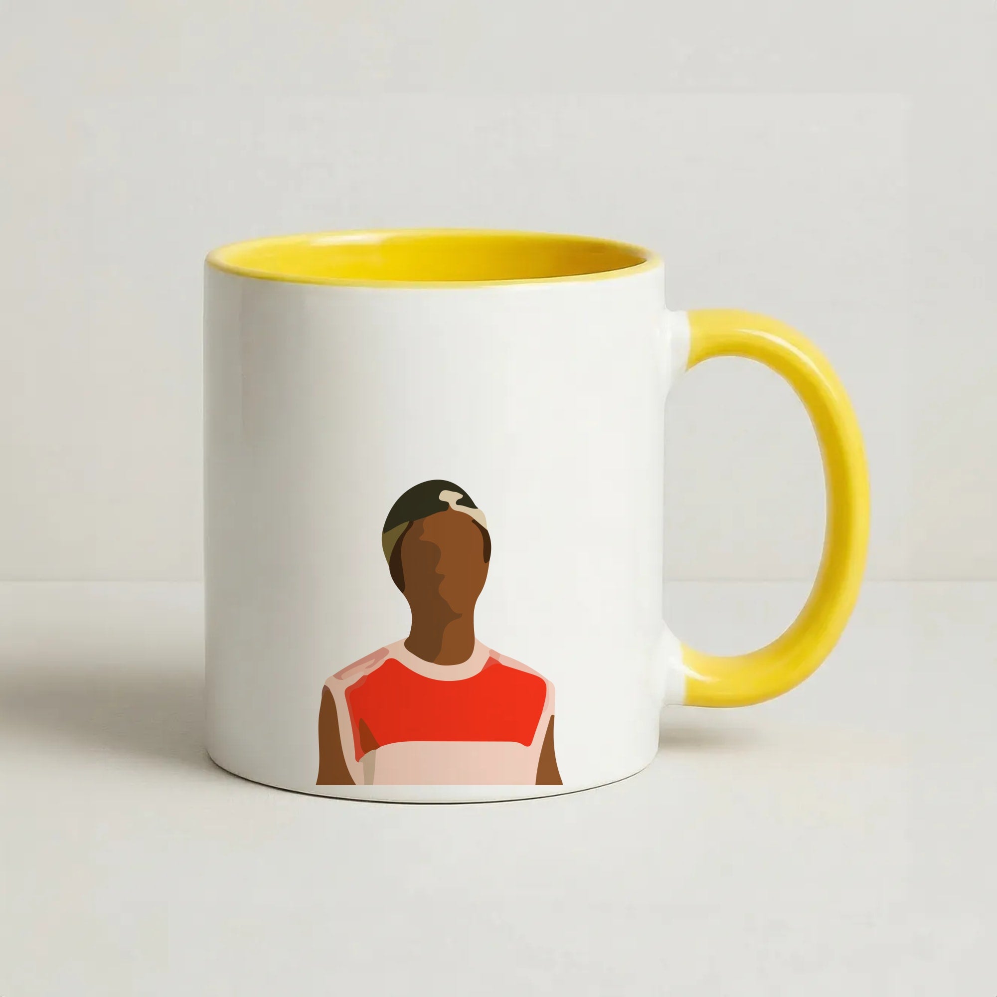 Faceless Lucas - Stranger Things Coffee Yellow Mug