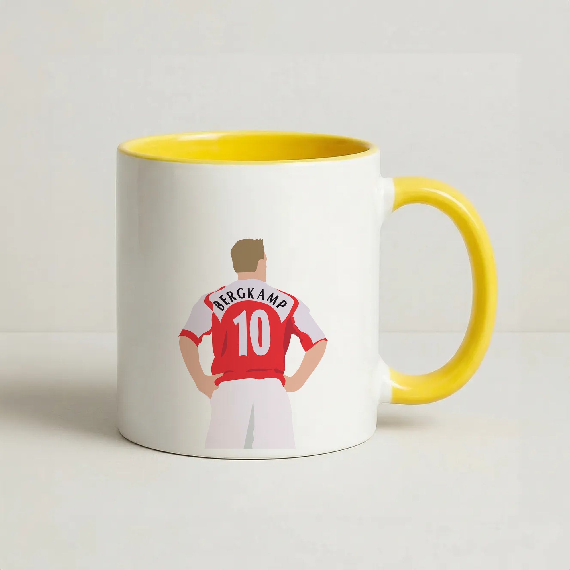Bergkamp - Football Coffee Yellow Mug