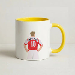 Bergkamp - Football Coffee Yellow Mug