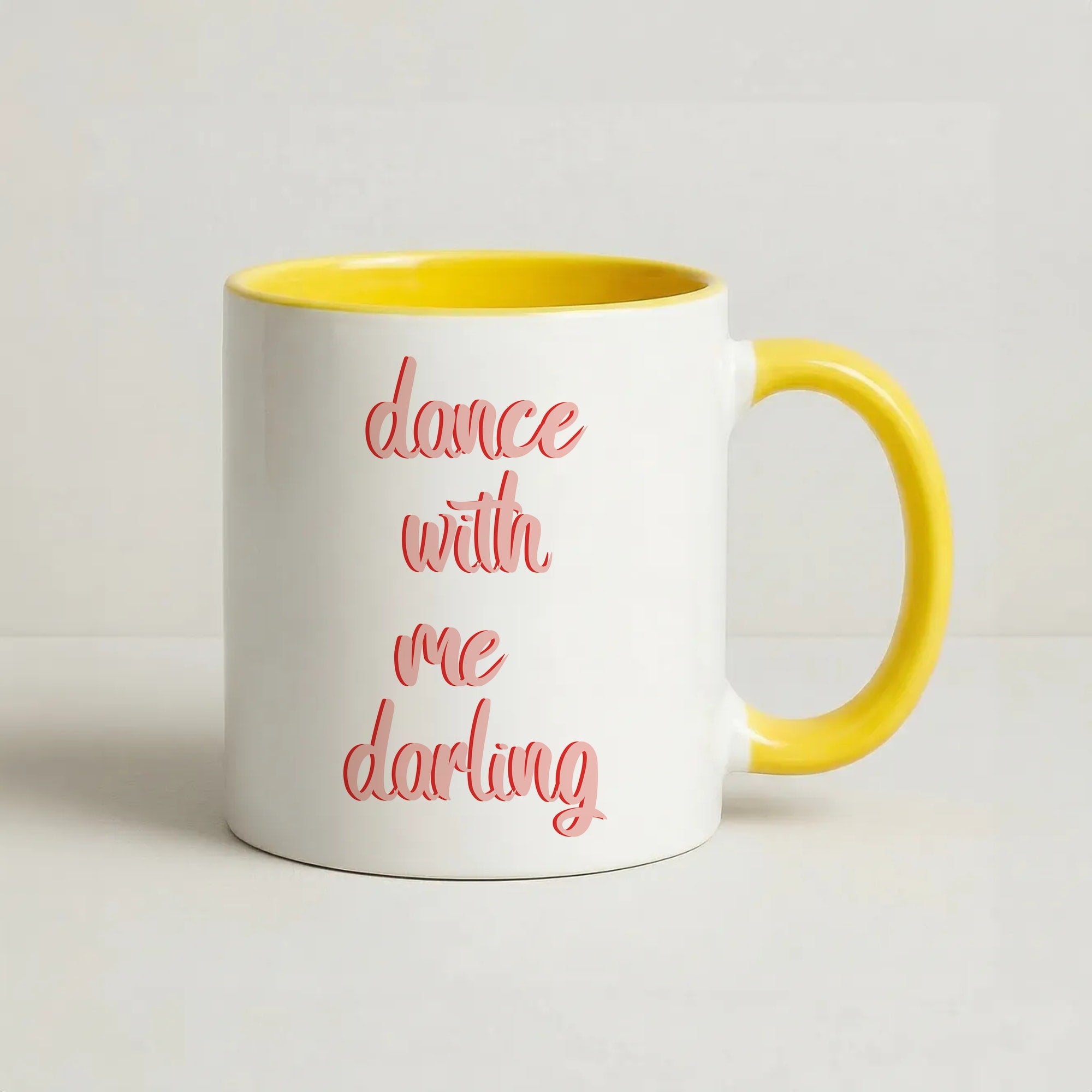 Dance With Me Darling - Fender Coffee Yellow Mug