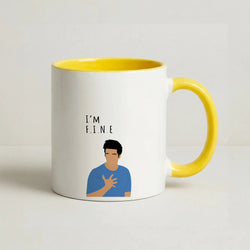 I'm Fine Coffee Yellow Mug